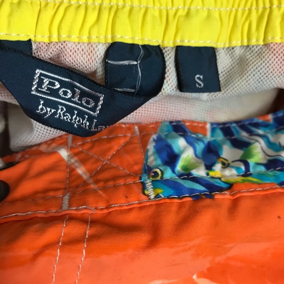 Polo Ralph Lauren Swim Trunks Swimwear Orange - Picture 6 of 7